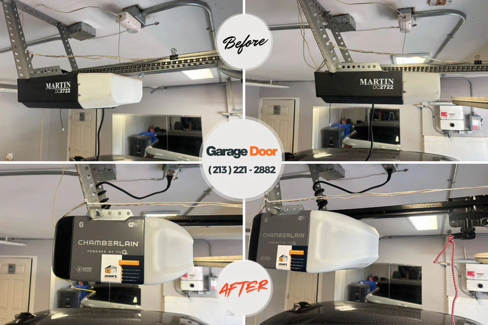 Before and after: garage door repair Richland, PA